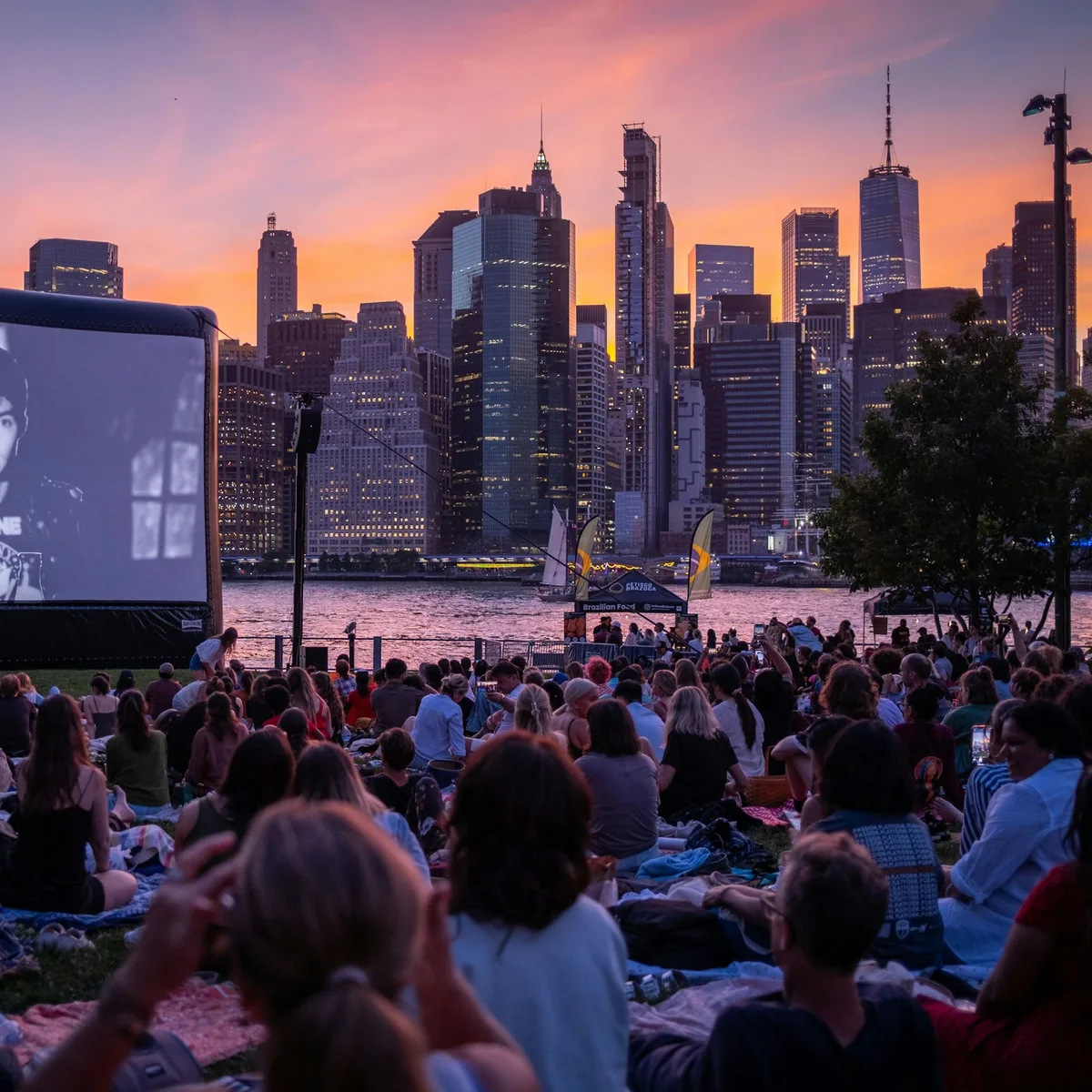 Outdoor movie in Brooklyn Bridge Park Summer 2022
