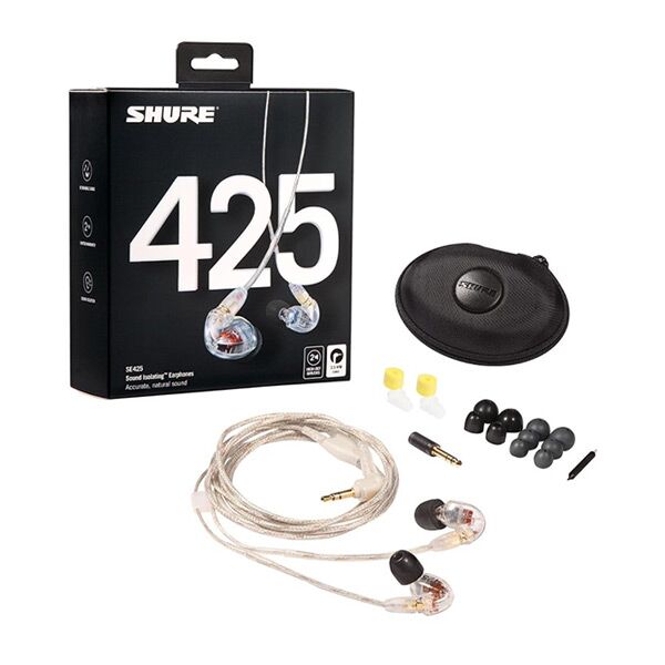 Shure SE425 Sound Isolating In-Ear Stereo Headphones (Clear) Rental