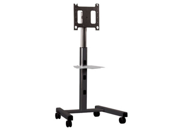 Chief Flat Panel Mobile Cart on wheels, telescopic height adjust 48" - 72", shelf | HTR