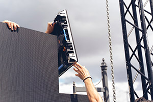 custom-lcd-led-video-wall-cost Additional cost for custom LCD/LED Video Wall Setup & Teardown Services.