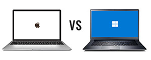 MacBook and Windows laptop comparison for business users.